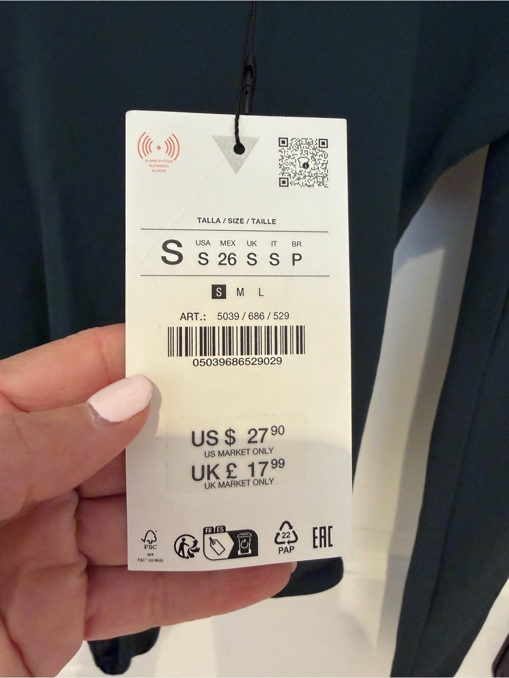 Zara Teal Scoop Neck Long-Sleeve Bodysuit - Picture 3 of 4